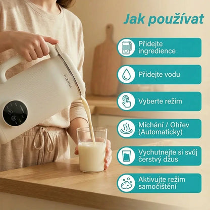 VitaMixia - Multifunkční Přístroj 8 v 1 Na Výrobu Rostlinného Mléka, Džusů A Mnoho Dalšího